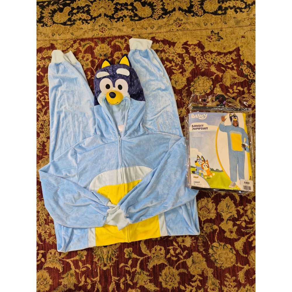 Spirit Halloween Bluey Bandit Costume Jumpsuit Adult XXL